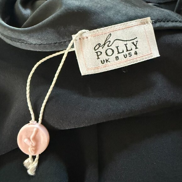 Oh Polly Halter Neck Sleeveless Dress Women's 4 Gray Evening Party/Cocktail - Picture 8 of 9